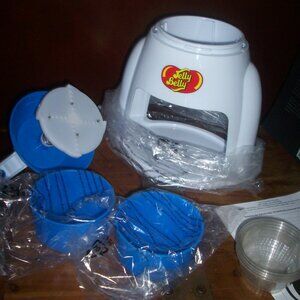 Jelly Belly Manual Ice Shaver & Box Snow Cones Portable Instructions Cups Spoons